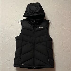The North Face Black Women's Puffer Vest with Hood